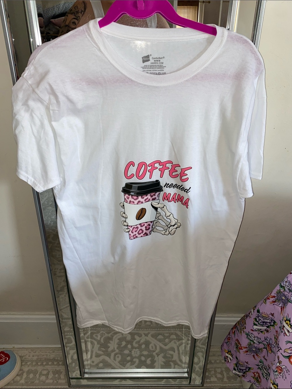 White "Coffee Needed Mama" Graphic Tee